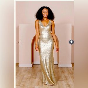 Revelry gold sequin dress size 6 - gold 204